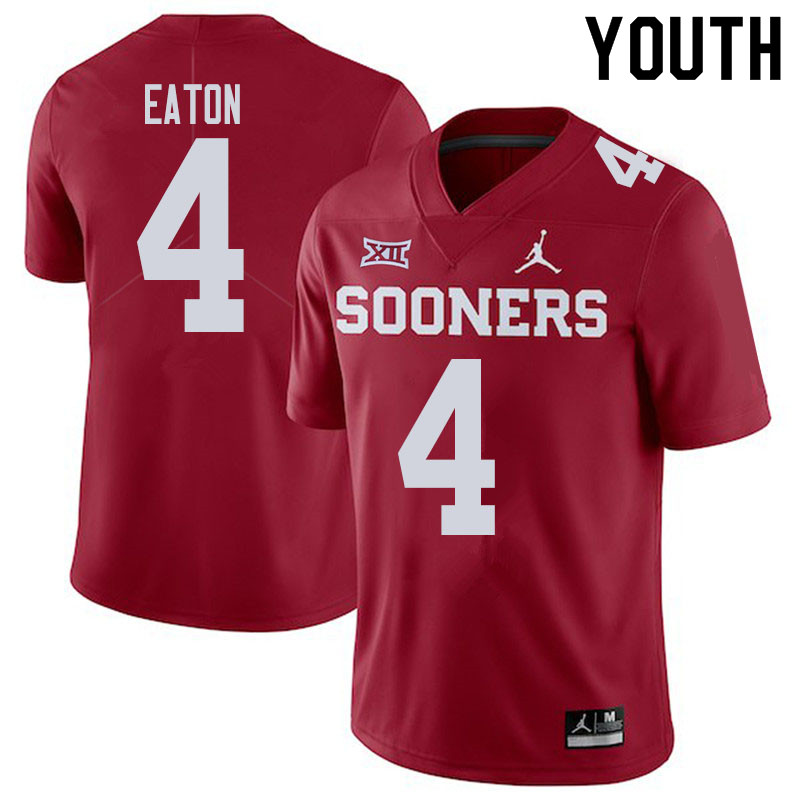 Youth #4 Chandler Morris Oklahoma Sooners College Football Jerseys Sale-Crimson - Click Image to Close